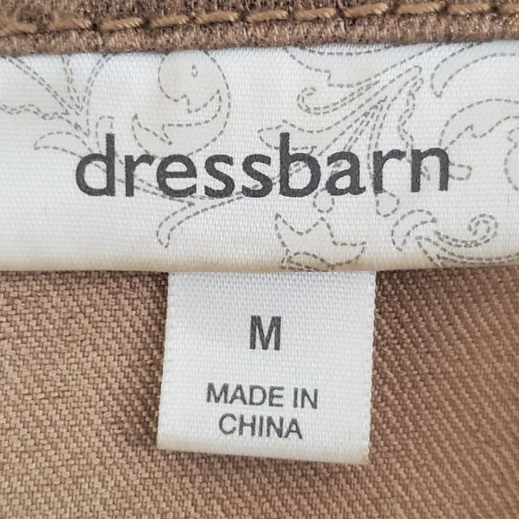 Dressbarn Brown Gold Snakeskin Print Stretchy Bling Buttons Jean Style Jacket M - Picture 12 of 15